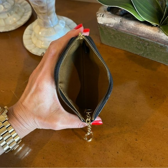 LIKE NEW CELINE Triomphe Logo Macadam PVC Wallet Coin Purse Keychain - Picture 5 of 5